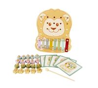 JISADER Xilofono in legno per bambini glockenspiel legno sottile abilità motori a mano bussare giocattolo pianoforte con mazza per le orchestre della scuola