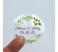 Jishiletao 100-200 PCS Personalizzato Trasparente Impermeabile Sticker Personalizzato Il Tuo Proprio Chiaro Etichette Testo Nome Immagine Foto