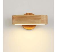 JISHUBO Applique da Parete in Stile Giapponese, con angolazione Regolabile, Forma Rettangolare, in Legno, per Interni, Ideale per Camera da Letto, Soggiorno e Ristorante.