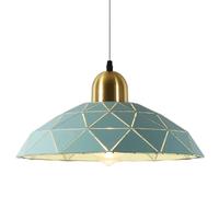 JISHUBO Lampada a sospensione a testa singola con base E27, lampada a sospensione in ferro a forma di coperchio creativo, lampadario in stile minimalista americano, soggiorno, sala da pranzo, sala riu