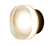 JISHUBO Lampada da parete a luce calda LED3000K, applique da parete rotonda semplice in alluminio, applique da parete con paralume in acrilico, lanterna da parete per studio sala da pranzo camera da l