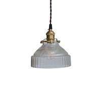 JISHUBO Lampadario a soffitto incorporato, paralume a sospensione in vetro creativo, lampada a sospensione a vite singola E27, sala da pranzo guardaroba camera da letto decorata con apparecchi di illu