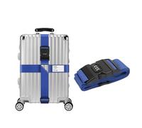 Jisrcha 1 Pezzo Cinghia per Valigia con Lucchetto A Combinazione, Cinghie per Valigie Regolabile, Cinghia per Bagagli Colorata con Etichetta per Bagagli per Valigie da 20“-32” (blu)
