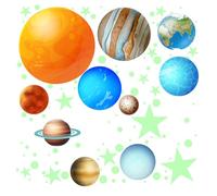 Jisrcha 444 Pezzi Stelle Fluorescenti Adesive Soffitto, Adesivi Fluorescenti per Stelle Luminose Cameretta Rimovibili Senza Residui per La Decorazione Della Cameretta dei Bambini