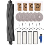 Jissta Kit Accessori di Ricambi per Xiaomi X20+/ Dreame L10s Ultra/L10 Ultr Aspirapolvere, 1 Spazzole Principali, 7 Spazzole laterali, 6 Panni mop, 4 Filtri HEPA, 4 Sacchetto per Polvere
