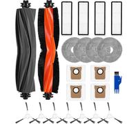 Jissta Kit Accessori di Ricambi per Xiaomi X20+/Dreame L10s Ultra/L10 Ultr Aspirapolvere, 2 Spazzole Principali, 4 Panni mop, 4 Filtri HEPA, 7 Spazzole Laterali, 4 Sacchetto per Polvere