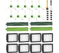 Jissta Kit Accessori Ricambi per iRobot Roomba e/i/j,E5 E6 i7 i7+ i3 i3+ i4 i4+ i6 i6+ j7, Spazzole Filtro per Roomba Aspirapolvere,4 Spazzola in Gomma,8 HEPA Filtri,10 Rullo Spazzola Laterale