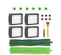 Jissta Kit di Accessori Ricambi per iRobot Roomba Serie e/i/j, Spazzole Ricambi Compatibili con E5 E6 i7 i7+ i3 i3+ i4 i4+ i6 i6+ j7 j7+, 4 HEPA Filtri, 2 Spazzola in Gomma, 6 Spazzole Laterali