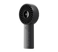 JISULIFE Life4 Ventilatore Portatile 3600mAh, Ricaricabile USB Con Display Digitale, 5 Velocità Del Vento, Ideale Per Viaggi/Scuola/Ciglia-Nero