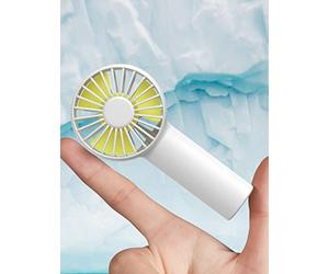 JISULIFE Mini Ventilatore Portatile, Batteria da 2000 mAh, Piccolo Ventilatore Portatile Alimentato da USB, 3 Velocità, Flusso d'aria Migliorato, Mini Ventilatore Ricaricabile Silenzioso - Bianco