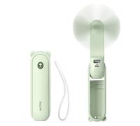 JISULIFE Mini ventilatore portatile, ventilatore portatile 3 IN 1, piccolo ventilatore tascabile portatile USB ricaricabile, ventilatore a batteria [14-21 ore di lavoro] con power bank-verde chiaro