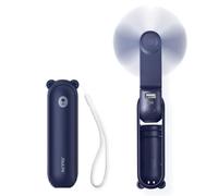 JISULIFE Mini ventilatore portatile, ventilatore portatile 3 IN 1, piccolo ventilatore tascabile portatile USB ricaricabile, ventilatore a batteria [14-21 ore di lavoro] con power bank, funzione-blu