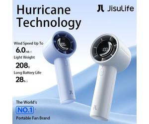 JISULIFE Nuovo Arrivo Ventilatore Portatile Mini Life10s, Batteria da 5000mAh Lunga Durata, 5 Velocità del Vento, Essenziale per l'Estate