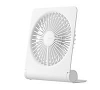 JISULIFE Piccolo ventilatore da scrivania, portatile ventilatore USB ricaricabile 4500 mAh, batteria 160° pieghevole vento forte ultra silenzioso a 4 velocità per ufficio casa campeggio - bianco