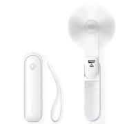 JISULIFE Portatile 3 in 1 Ventilatore, Power Bank, Torcia, Bianco