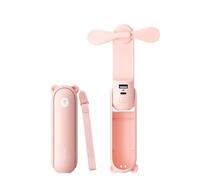 JISULIFE Ventilatore Portatile 3-in-1 con Power Bank e Torcia | 19H Max Raffreddamento, USB ricaricabile, ventilatore tascabile per viaggi/crociere/concerti/trucco, regali estivi per donne