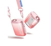 JISULIFE Ventilatore portatile da collo, 100 velocità 40000 giri/min raffreddamento, mini ventilatore personale indossabile in vita, batteria 16H 4500 mAh con display LED, ultraleggero per esterni