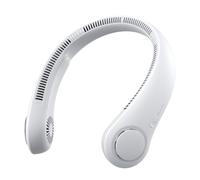 JISULIFE Ventilatore portatile da collo, mani libere, senza pale, 5 velocità, 4000 mAh, a batteria, ventilatore personale indossabile, girevole, ricaricabile, regalo per donne e uomini- Grigio