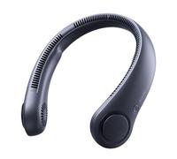 JISULIFE Ventilatore portatile da collo, mani libere, senza pale, 5 velocità, 4000 mAh, a batteria, ventilatore personale indossabile, girevole, ricaricabile, regalo per donne e uomini- Blu Scuro