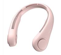 JISULIFE Ventilatore portatile da collo, mani libere, senza pale, 5 velocità, 4000 mAh, a batteria, ventilatore personale indossabile, girevole, ricaricabile, regalo per donne e uomini- Rosa