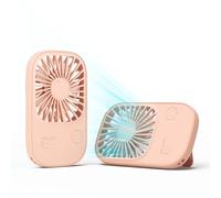 JISULIFE Ventilatore Portatile, Mini Ventilatore, Ventilatore USB Ricaricabile con 3 Velocità, Ventilatore per Ciglia a Batteria per Ragazze Bambini Donne Uomini Viaggi Rosa