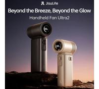 JISULIFE Ventilatore portatile Ultra 2, Potente ventola Turbo Jet, 100 velocità, batteria ricaricabile da 9000 mAh, display a LED, campeggio all'aperto