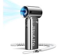 JISULIFE Ventola portatile, Turbo Power ad alta velocità [18 ore di raffreddamento massimo], 5 marce, ricaricabile 5000 mAh, mini design tascabile, ventilatore personale per viaggi, concerti