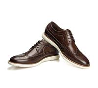 JITAI Scarpe Oxford Eleganti da Uomo, Scarpe Stringate Leggere, marrone-07, 41 EU (8 UK)