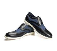 JITAI Scarpe Oxford Eleganti da Uomo, Stringate Leggere, Blu-10, 41 EU (8 UK)