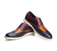JITAI Scarpe Oxford Eleganti da Uomo, Stringate Leggere, Multicolore-04, 41 EU (8 UK)