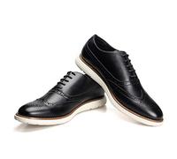 JITAI Scarpe Oxford Eleganti da Uomo, Stringate Leggere, Nero-03, 44 EU (11 UK)