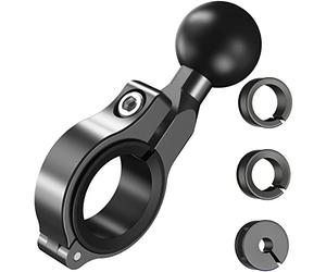 Jitehsha Adattatore per Base a Sfera da 2,5 cm, in Alluminio Massiccio, Adatto a Manubri di Diametro 2,2 cm/2,5 cm/3,2 cm o pali Dello Specchietto Retrovisore, Compatibile con Supporti RAM/iMESTOU