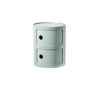JITEM Comodino rotondo Comodino in plastica a 2/3/4 ripiani Cassettiera con cassetti e ante scorrevoli Comodino moderno nordico per camera da letto