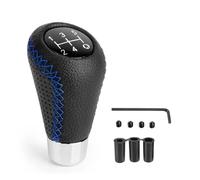 JITEM Pomelli Leva Cambio per Auto in Pelle per Suzuki Vitara SX4 Vitara, Universale 5 Marce Copri Pomello Leva Manopola Cambio Cappuccio con Adattatori Parti Auto,C/Blue Line