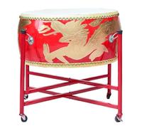 JITEM Tamburo cinese, tamburo di pelle di mucca, tamburo di guerra con supporto, tamburo di drago, adatto per spettacoli teatrali e celebrazioni di festival(Size:66cm)