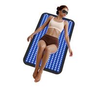 JITESY Lampada abbronzante, 360 pezzi, 460 e 490 nm, 100 x 60 cm, solarium abbronzante viso con 5 intensità luminosa, 3 modalità costante/10 Hz/40 Hz impulso, sdraiato/appeso alla parete, confezione