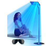 Jitesy Solarium per la casa, lampada abbronzante da 50 W, con base retrattile, 225 pezzi, 460 NM + 490 NM, perline per terapia della luce blu, per uso domestico