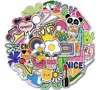 JITNGA 50 Pezzi Adesivi Scrapbooking Adesivi alla Moda per Ragazze per Album di Ritagli Diario Stickers Adesivi Decorativi per Laptop, Skateboard, Chitarra, Custodia da Viaggio, Bagagli, Bici