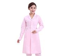 Jitong Donna & Uomo Casacca da Laboratorio Risvolto Bottoni Multi-tasca Cappotto per Dottore, Ospedale, Studenti di Arte - Rosa | Donna, Manica lunga, M