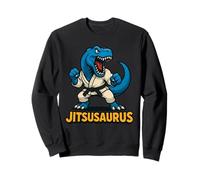 Jitsusaurus Funny Dinosaur Brazilian Jiu Jitsu Blue T-Rex Felpa