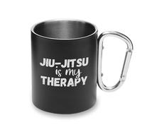 Jiu Jitsu BJJ is My Therapy Life Style tazza in metallo moschettone manico, tazza da campeggio