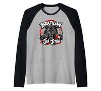 Jiu-Jitsu Brasiliano Vintage - Grappling Aggressivo nel BJJ Maglia con Maniche Raglan