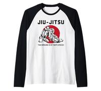 Jiu Jitsu Grappling - Il Terreno è Il Mio Spazio Sicuro - MMA BJJ Maglia con Maniche Raglan