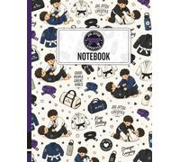 Jiu Jitsu Lifestyle Notebook 38: Purple Belt Collection - One Stripe, Male Pattern Design, Paperback Notebook