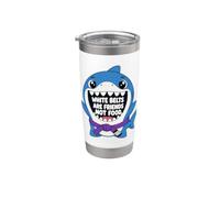 Jiu Jitsu Shark - Le Cinture Bianche Di Bjj Sono Amici, Non Bicchiere termico in acciaio inox doppia parete