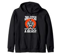 Jiu Jitsu Train Like a Beast Felpa con Cappuccio