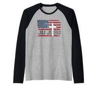 Jiu Jitsu USA Christian Cross Dio Jiu Jitsu E USA Maglia con Maniche Raglan
