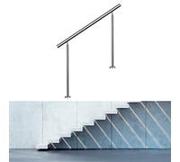 Jiubiaz - Corrimano universale in acciaio inox, 100 cm, adatto ad ambienti interni ed esterni, con 0 barre trasversali, ringhiera per scale, parapetto, balcone