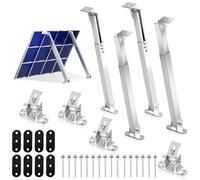 Jiubiaz Supporto per pannello solare, supporto per pannello solare, regolabile da 0 a 60°, montaggio a tetto piatto, supporto per pannelli solari per barca, tetto (2 paia)