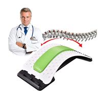 JIUCARE Barella Posteriore, Massaggiatore Back Stretcher con Perline Magnetiche per Sollievo dal Mal di Schiena, 3 Livelli Regolabili Supporto Lombare per Agopuntura Posteriore Relax (Verde)
